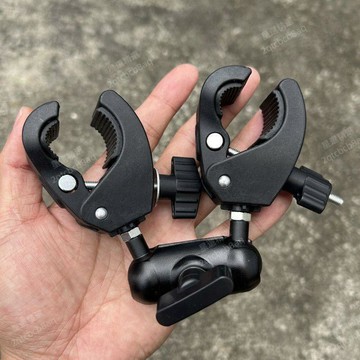 免運費⭐自行車燈夾雙頭鉗夾大號圓管夾自拍杆支撐夾360度萬向機械夾支架