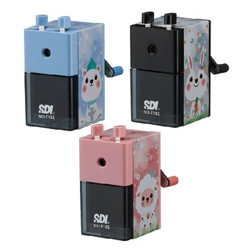 【SDI 手牌】萌動物系列 好學生 金屬削鉛筆機 削筆機 適用Φ8mm鉛筆 顏色隨機出貨 /台 0162P-X