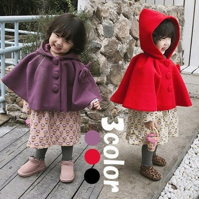 韓国子供服キッズマント子ともマント秋冬女の子可愛い子ともポンチョマント帽付おしゃれカジュアルケープコート毛玉卒園式卒業式入学式3色 通販 Lineポイント最大get Lineショッピング