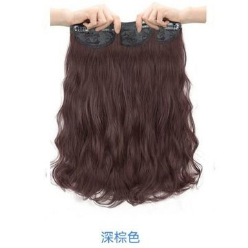 MoonDy 大波浪 197C 接髮片 女生假髮 棕黑色3片裝-45cm 三片式 增髮量