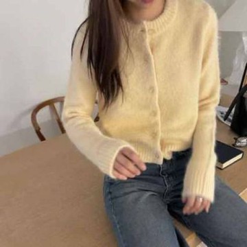 正韓罩衫 舒適羊毛衣短款外套GMT1009-創翊韓都