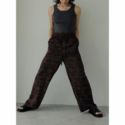 激安通販サイト 人気 anuke アンヌーク Geometric Satin Pants 24春夏予約 62410711 パンツ