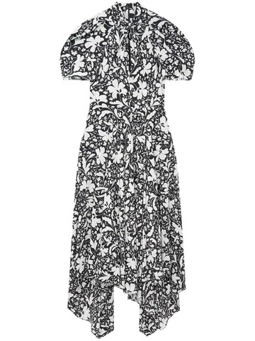 Stella McCartney - floral-print silk dress - women - Silk - 40 - Black