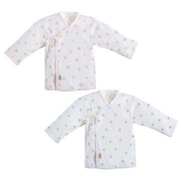 小獅王 辛巴 simba 極柔感紗布反袖肚衣(藍/粉)