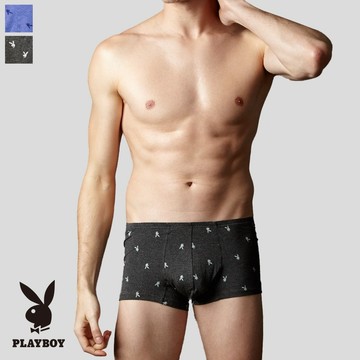 【PLAYBOY】親膚彈性貼身平口褲(顏色隨機出貨)-SPB225