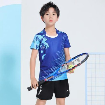 快干速干透氣兒童羽毛球服運動套裝男女大童網球排球衣褲小孩乒乓