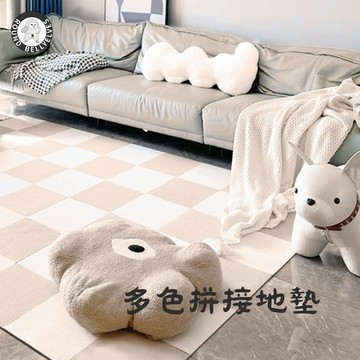 拼接地毯客廳自黏日式免膠地墊兒童臥室地板防滑墊寶寶爬爬墊寵物地墊冬天寵物防滑地墊寵物拼接地墊狗地墊貓地墊圓肚精靈家族