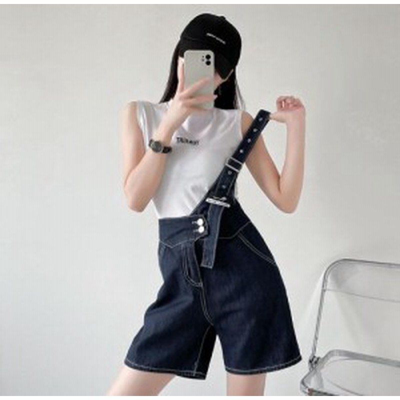 取り寄せ レディース ボトムス デニム ショートパンツ サロペットパンツ 短パン ショーパン 吊りズボン ワンショルダー 肩紐付き 美脚 通販 Lineポイント最大1 0 Get Lineショッピング
