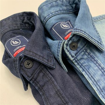 合身款重磅厚實工裝牛仔襯衫男 阿美咔嘰機車款復古休閑夾克外套