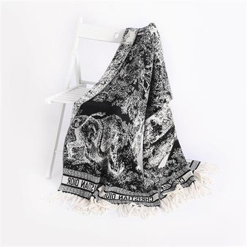 【米蘭精品】圍巾羊毛披肩-時尚復古水墨圍巾男女配件74jr75