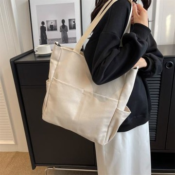 女包大容量潮流時尚韓版布包ins風簡約上班通勤帆布包休閑吧斜挎