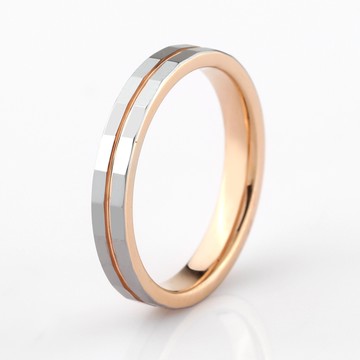 情人節禮物．切面戒指-特細．鎢鋼｜客製化刻字《ATeenPOP》 AA22013