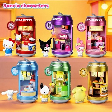 SANRIO 三麗鷗~小汽水甜點商店街盲盒(1入)｜易開罐造型微縮小夜燈 正版授權公仔盒玩 療癒桌面擺飾 現貨免預購 不挑款／隨機出貨