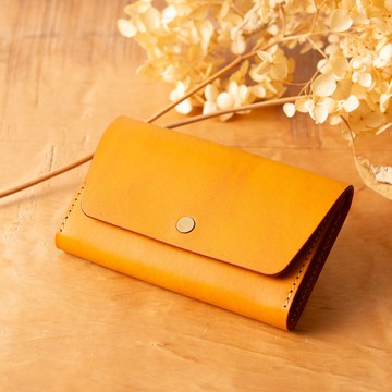 簡約風琴夾層卡片夾 名片夾 Patan-card 側邊夾層 #Yellow【入學禮】【就職禮】【客製化禮品】