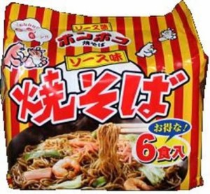 山本製粉 ポンポコ焼そばソース味 6食パック×6個