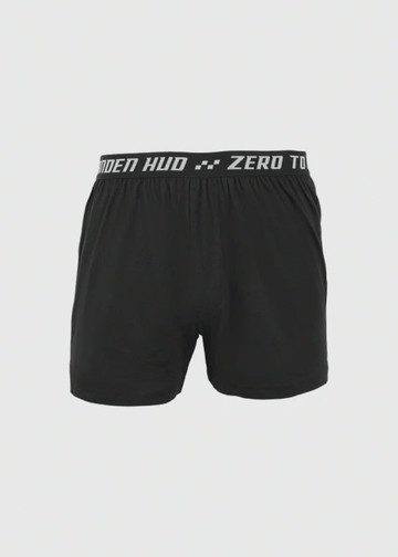 男款XXL_Extreme Speed．不開襟純棉寬鬆四角內褲(黑-HERO緊帶)