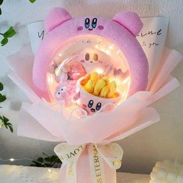 預購【LAMIE】 星之卡比波波球款 星之卡比波波球款花束 花朵花束 花束花禮 可愛花束 娃娃花束 卡通花束花禮 花束