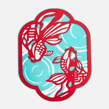 春節雙層門貼 年年有餘