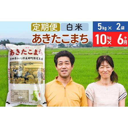 ふるさと納税 《定期便6ヶ月》令和5年産 あきたこまち特別栽培米10kg（5kg×2袋）×6回 計60kg秋田県産あきたこまち 6か月 6ヵ.. 秋田県美郷町