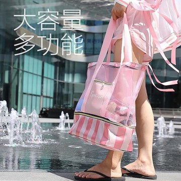 游泳包干濕分離女防水包游泳裝備用品泳衣收納袋便攜手提沙灘包