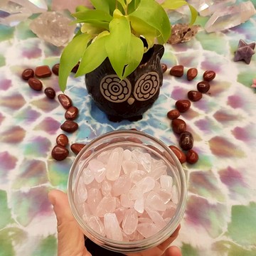 給植物的祝福~星光粉晶五芒星陣材料包