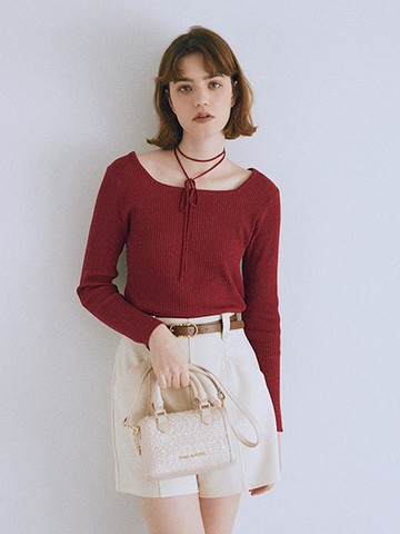 LINTON聯名-小香風粗花呢波士頓手提/側背包(08000658400) - Maison de FLEUR