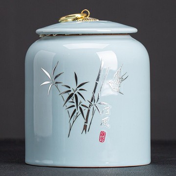 茶葉罐陶瓷密封罐小號便攜茶葉儲存罐茶葉收納盒防潮普洱茶罐家用