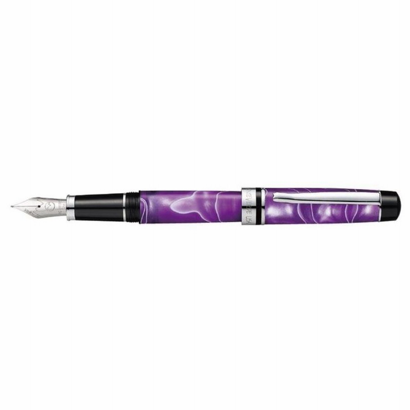 【ほぼ未使用】モンテベルデ プリマ パープルスワール 万年筆（細字）F ほぼ未使用】モンテベルデ プリマ パープルスワール 万年筆