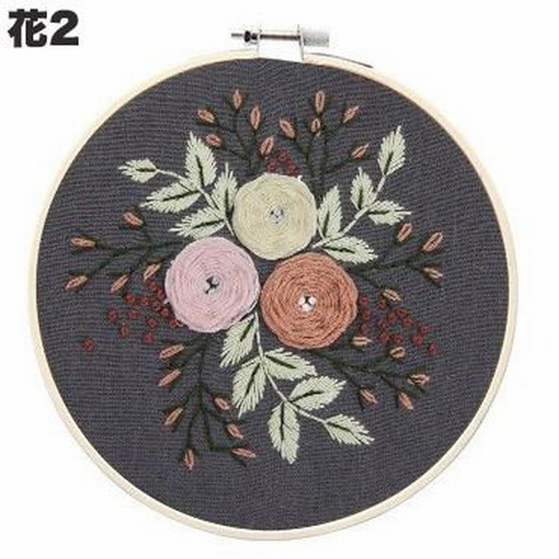 刺繍キット クロスステッチ 花 立体 パンジー フランス刺しゅう