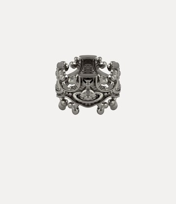Vivienne Westwood Cosimo Ring Gunmetal Silver Unisex