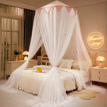 蚊帳 圓頂蚊帳 吊頂蚊帳 吊頂蚊帳吊掛圓頂式家用老式免安裝2022新款臥室紋賬2021年高級YX【MJ21824】