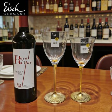 Eisch德國進口鍍金紅酒杯奢華創意家用葡萄酒香檳高腳杯裝飾擺件