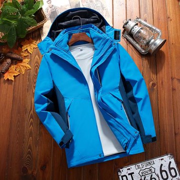秋冬季沖鋒衣男女三合一可拆卸防水風衣防風透氣加絨加厚旅游外套