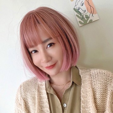 台灣現貨 魔髮樂 全頂假髮 短髮 D3116︱草莓粉紅 韓妞挑染 COS短髮 造型假髮 萬聖節假髮