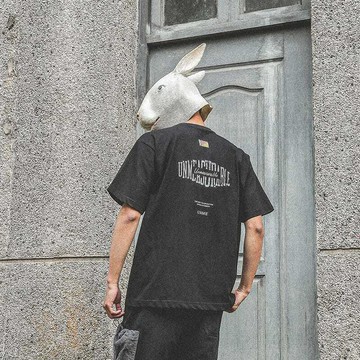 短袖上衣男 高磅 落肩 素色 涼感 排汗 純棉T恤短袖男年夏季新款圓領字母印花寬鬆男生百搭潮牌體袖0709
