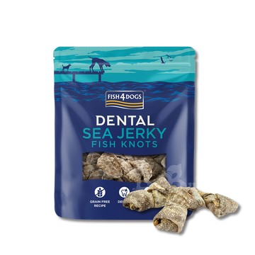 海洋之星FISH4DOGS 潔牙魚皮點心-結骨