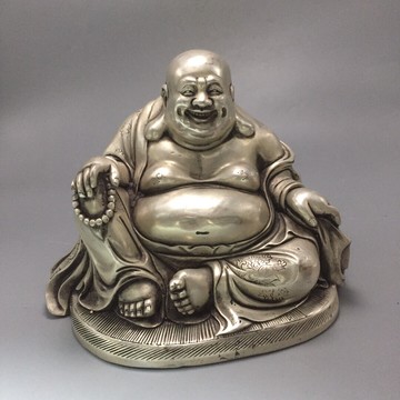 純銅彌勒佛像招財供奉擺件銅佛像風水裝飾品佛像笑佛居家供奉