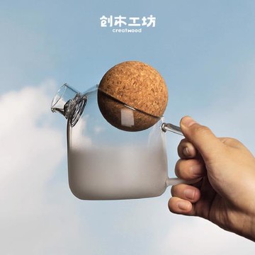 云霧玻璃泡茶壺/家用高溫耐熱冷熱泡涼白開冷水壺扎壺創木工房