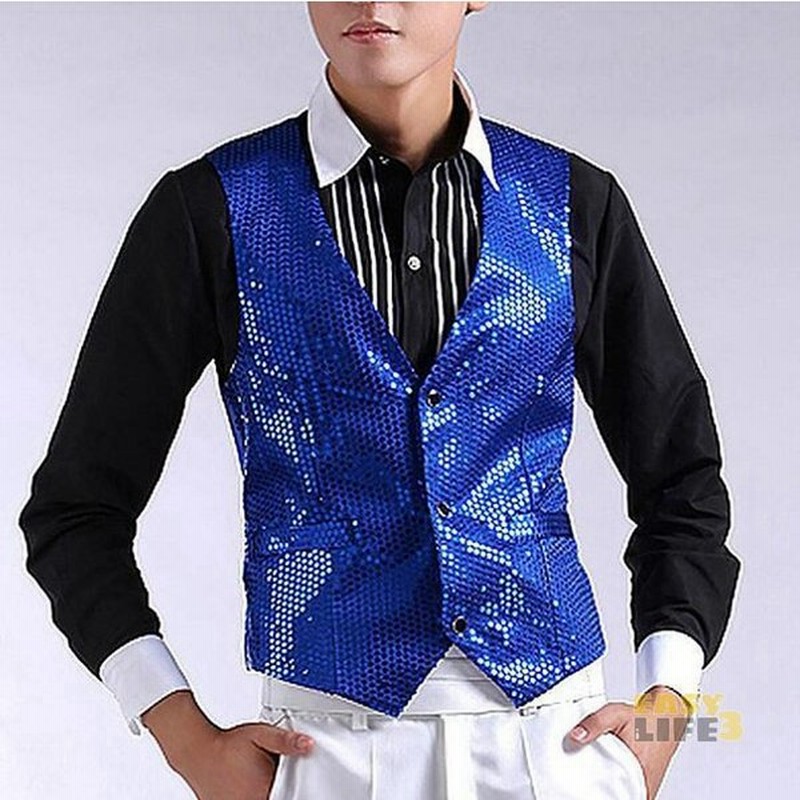 ステージ衣装 ダンス衣装 ベスト メンズ キラキラ スパンコール付き 舞台 結婚式 司会者 衣装 演出服 魔術師 合唱衣装 ダンスウェア パーティー 発表会 演奏会 通販 Lineポイント最大get Lineショッピング