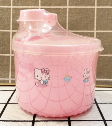 【震撼精品百貨】Hello Kitty 凱蒂貓~三麗鷗 KITTY旋轉奶粉盒-粉*07262
