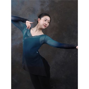 舞依藝庫古典舞蹈服上衣女飄逸練功服身韻紗衣露背漸變藝考集訓服