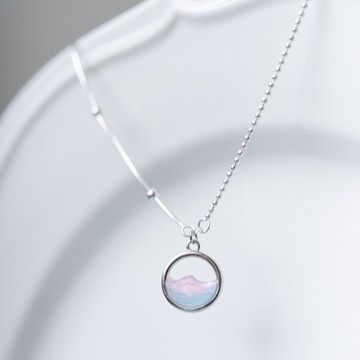 雲海系列 | 雲海不對稱純銀項鍊 925純銀 可以戴著洗澡