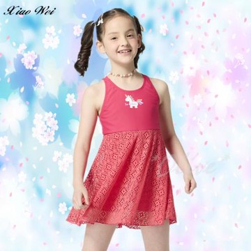 【SAIN SOU 聖手牌】 台灣製女童/中大童連身裙泳裝(NO.A8824038)