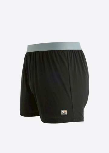 男款XXL_Freedom．不開襟純棉寬鬆四角內褲(黑-刺繡悠然海境)