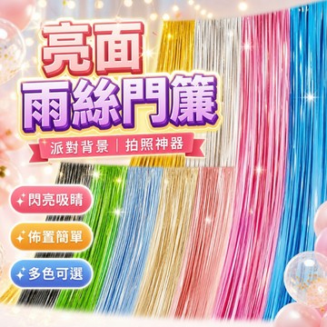 【台灣出貨】雨絲門簾｜亮面雨絲簾｜背景流蘇｜拍攝道具｜婚禮派對背景牆｜求婚生日派對佈置