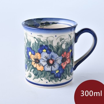 波蘭陶 藤蔓隨花系列 濃縮咖啡杯 300ml 波蘭手工製 馬克杯 咖啡杯 水杯 茶杯