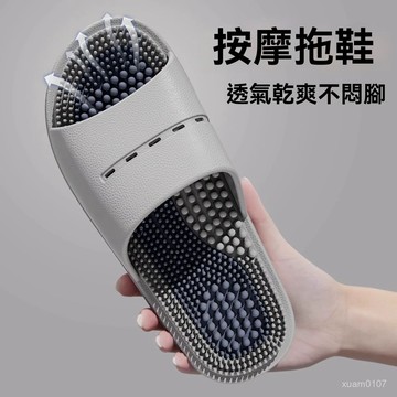 【店鋪熱銷】按摩拖鞋男士涼拖鞋夏季家用室內軟底穴位按摩拖鞋男浴室防滑拖鞋 A1H0