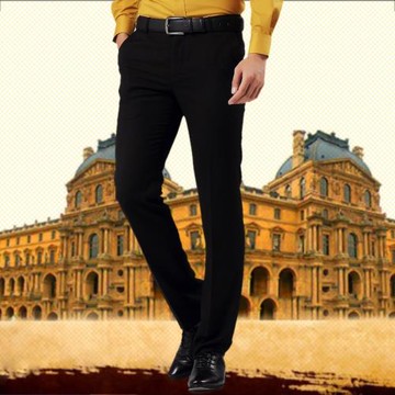 男士西褲正裝長褲商務英倫修身純黑免燙西裝褲直筒褲男褲