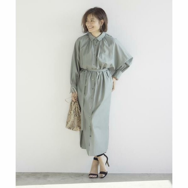Ined イネド 大きいサイズ 三尋木奈保コラボ 今どきモダンなシャツワンピース 通販 Lineポイント最大0 5 Get Lineショッピング