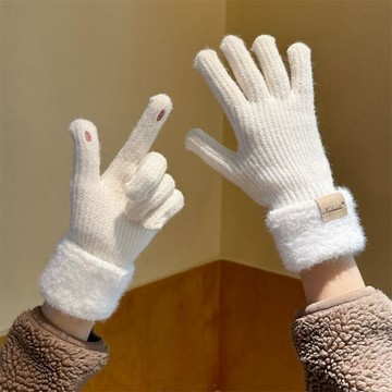 長款加厚毛線手套🌞保暖防寒觸屏手套 冬季騎行手套 女生冬季保暖手套 冬季防寒手套 毛線手套 冬季騎行保暖觸屏手套